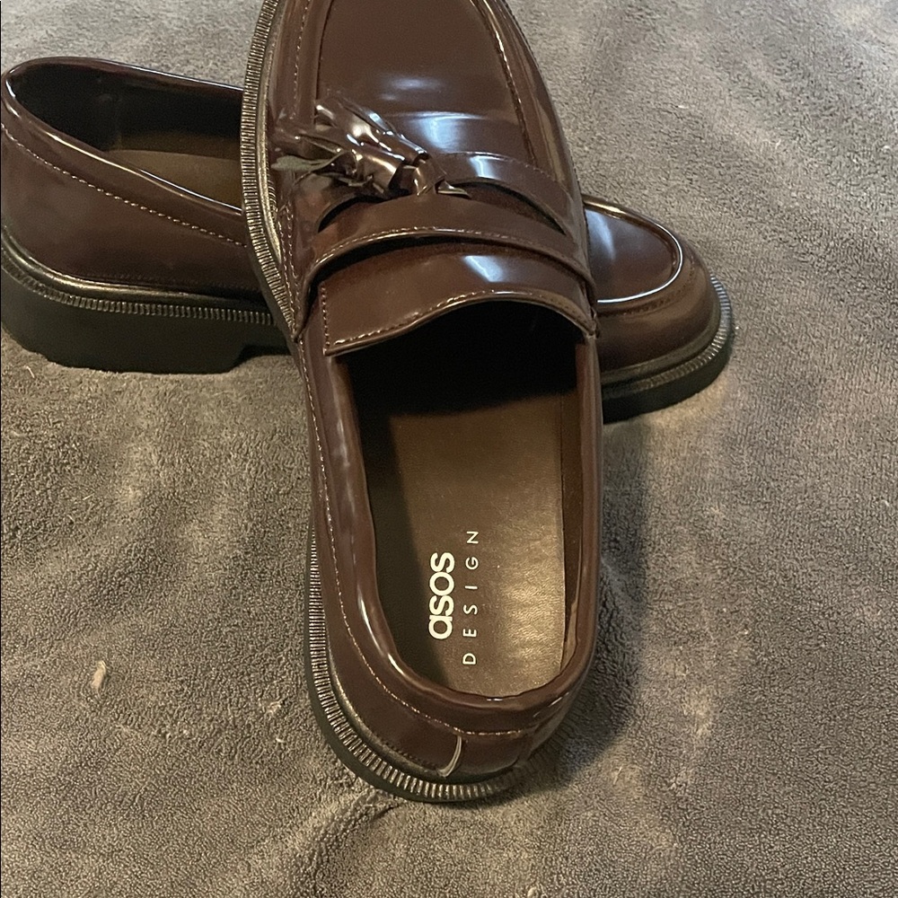 ASOS Dark Brown Tassel Loafers